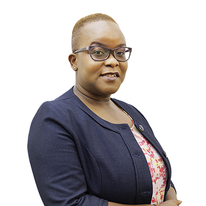 A photo of Ms. Amimo Akong'a, senior associate at Macharia-Mwangi & Njeru Advocates law firm in Nairobi, Kenya